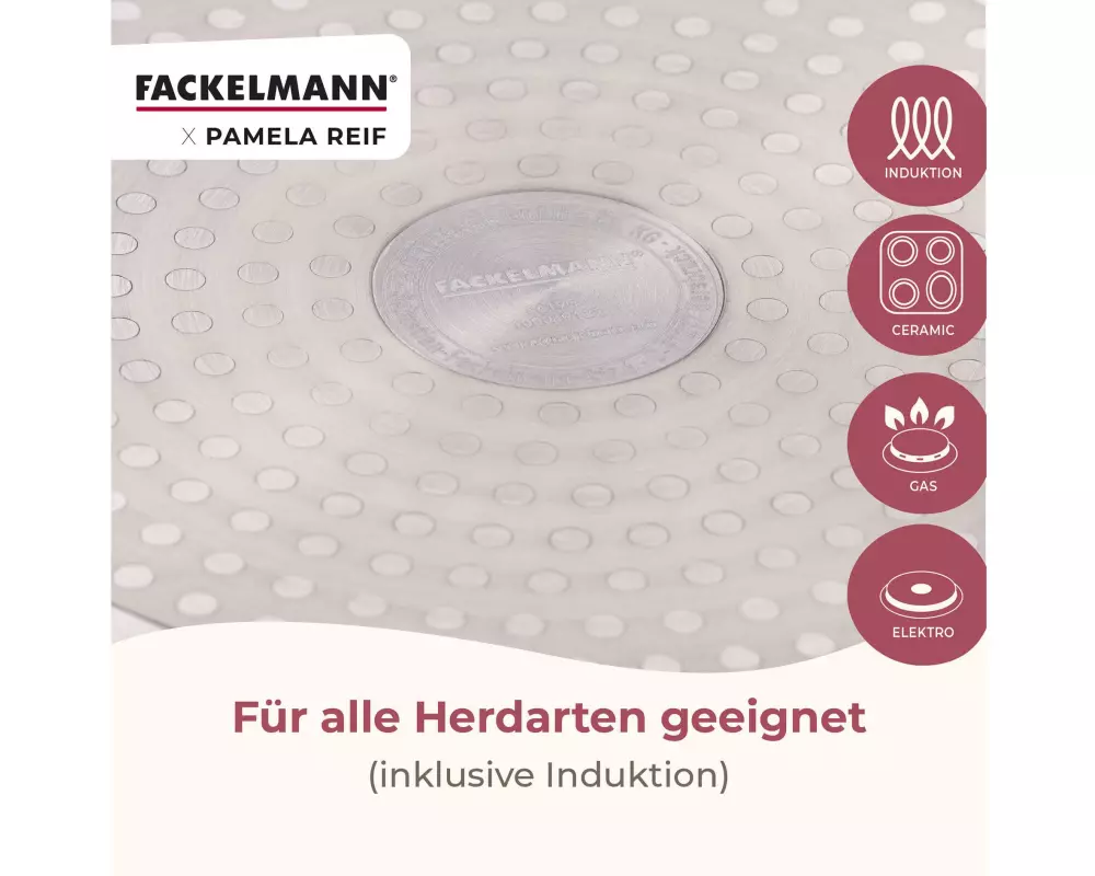Fackelmann Bratpfanne Signature 24 cm, Beige / Gold