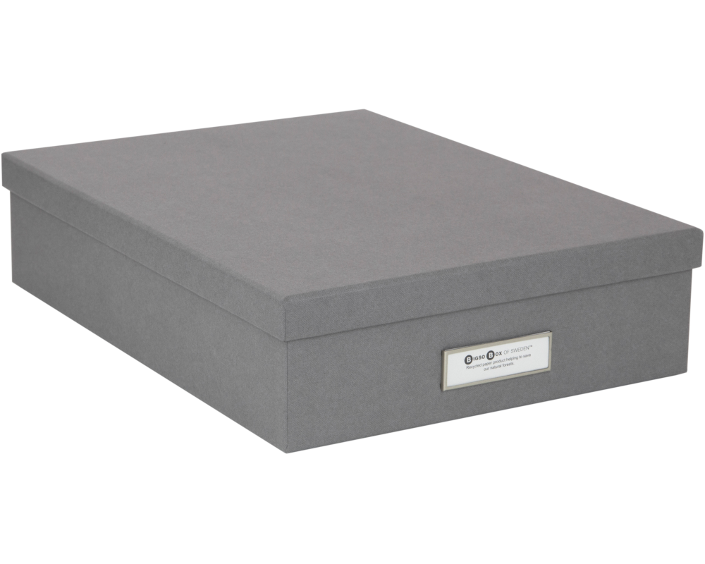 BIGSO BOX OF SWEDEN Aufbewahrungsbox Oskar 945154141 grau 26x35x8.5cm