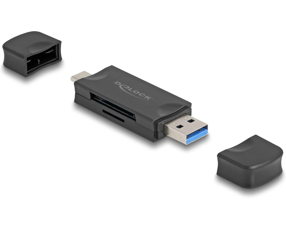 Delock Card Reader Extern USB-C / A für SD und Micro SD