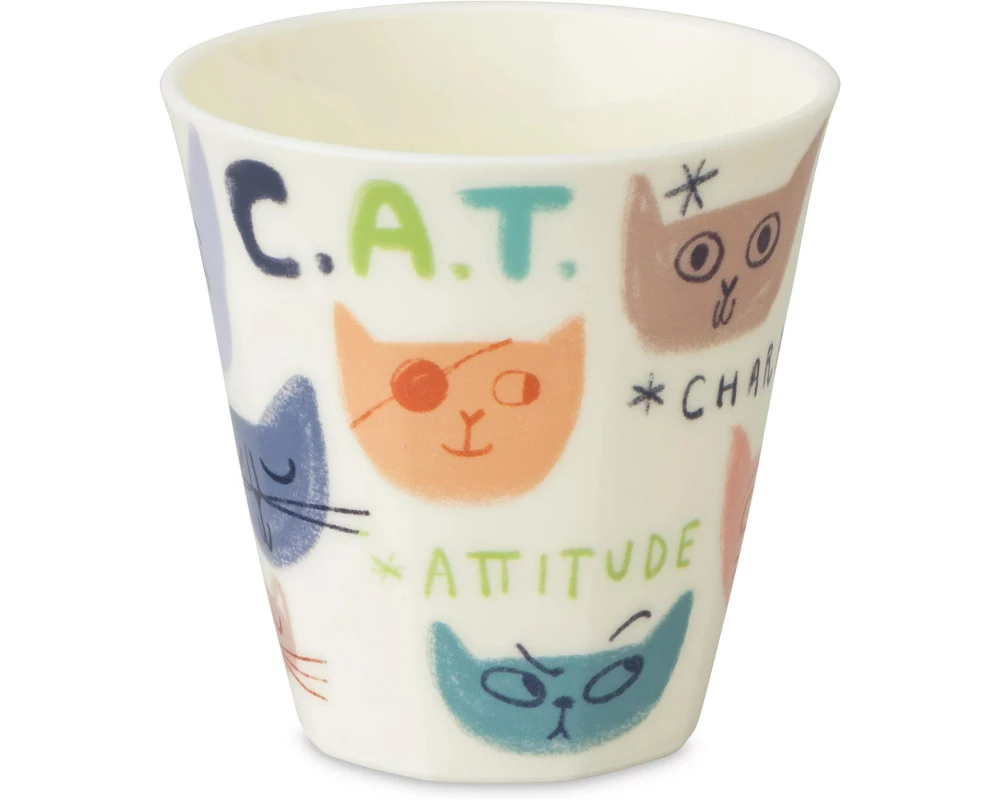 Koziol Trinkbecher Nora M Purrs C.A.T 300 ml, 1 Stück, Mehrfarbig