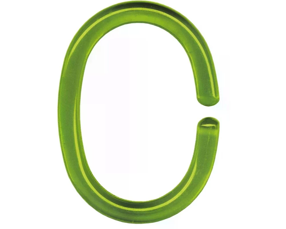 Kleine Wolke Duschvorhanghaken DV-Ringe 12 Stück, 5 cm, Grün