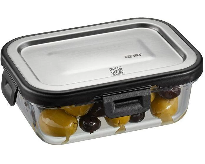 GEFU Vorratsbehälter Milo 0.4 l, Schwarz/Transparent