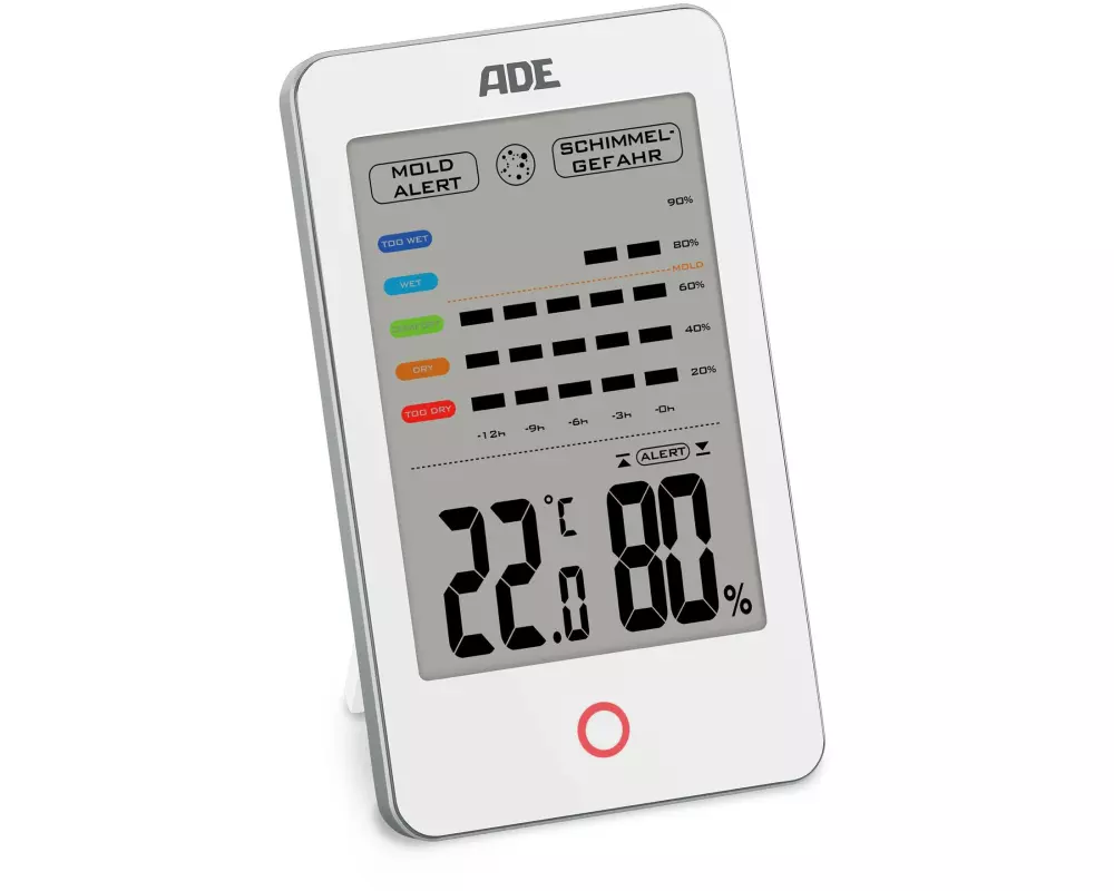ADE Thermo-/Hygrometer digital Weiss
