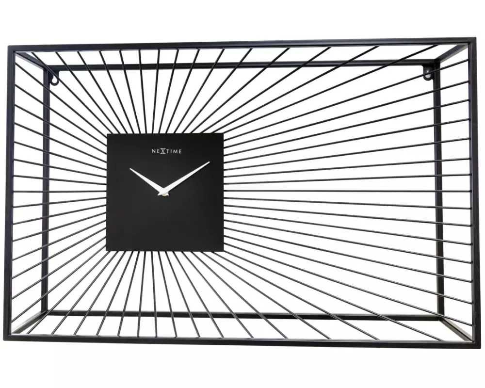 NeXtime Wanduhr Vasco Schwarz, 70 x 45 cm