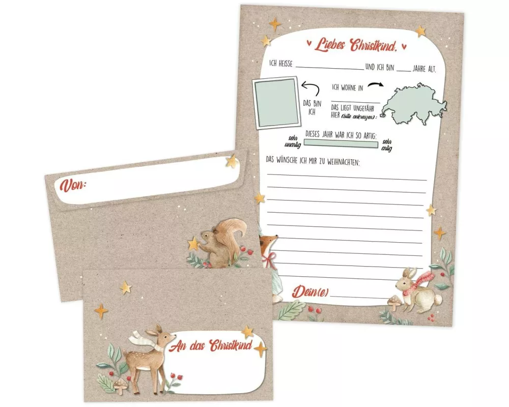 Papierdrachen Briefe an das schweizer Christkind