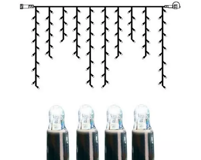 Star Trading Lichtervorhang-Erweiterung Icicle-System 100 LED, 2 x 1 m