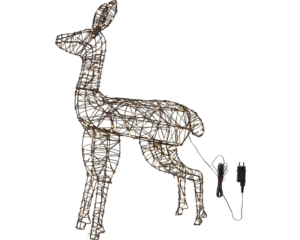 Star Trading Outdoor Dekoration Vicke Deer Indoor, Braun, 100.00 cm Höhe