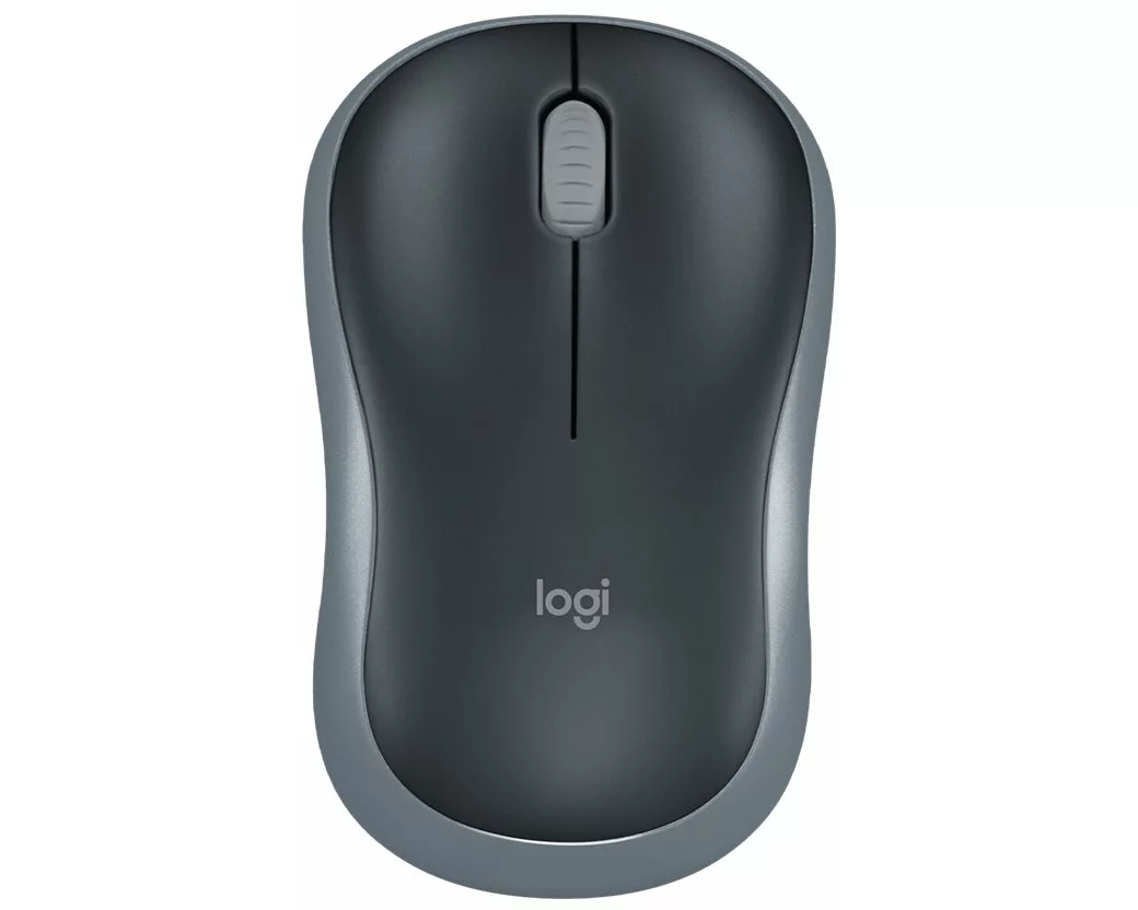 Logitech M185 Mouse optical wireless 2.4 GHz USB wireless receiver grey