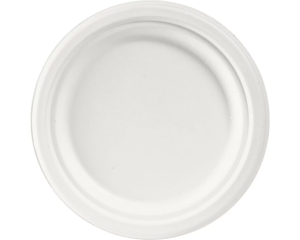 Duni Einwegteller Bagasse 17 cm 50 Stück, Weiss
