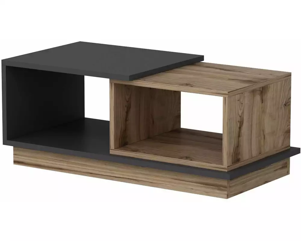 Woody Fashion Couchtisch Consept 90 x 36 x 45 cm, Anthrazit/Braun