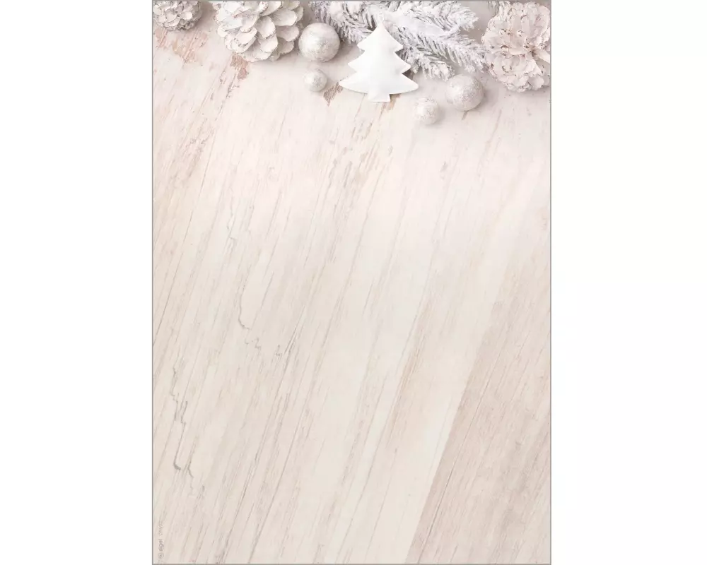 Sigel Weihnachts-Motiv-Papier Rustic White, 25 Blatt