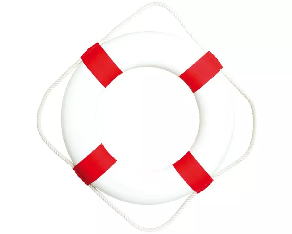 Dekomat AG Aufhänger Rettungsring Ø 50 cm, Rot/Weiss