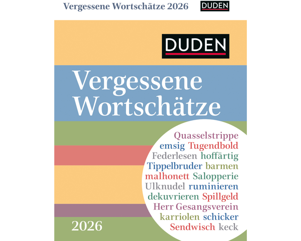 HARENBERG Abreisskalender 2026 3310079+26 Duden Wortschätze DE 11x14cm