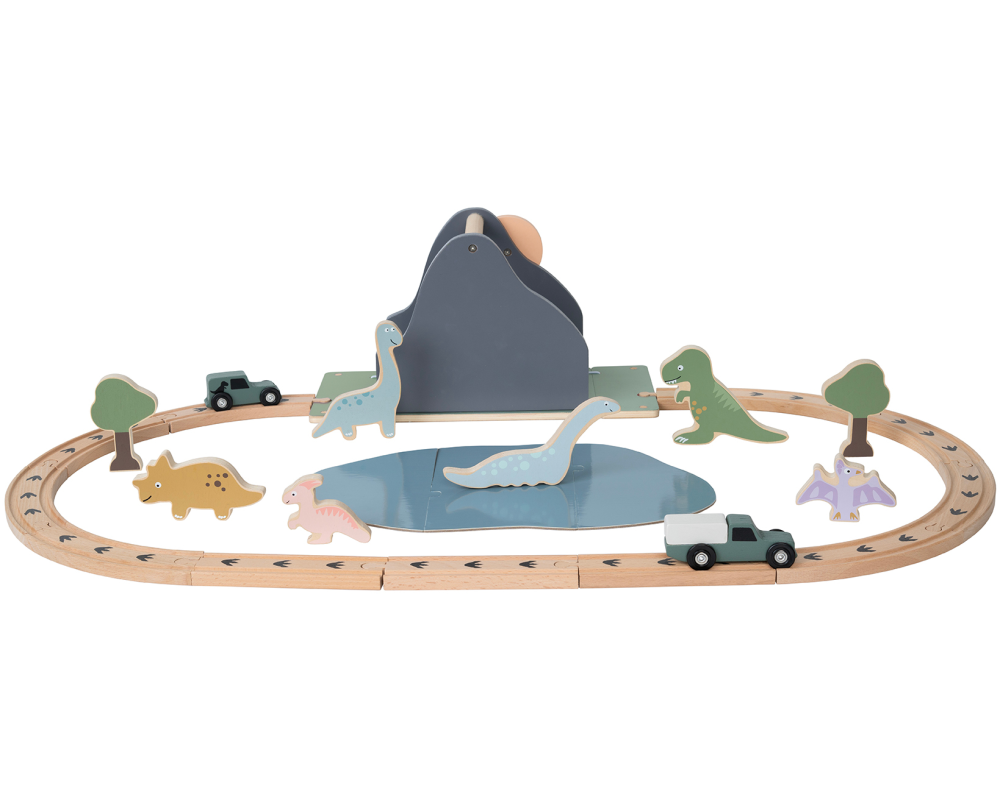 JABADABADO Zugset Dino Welt W7252 Holz