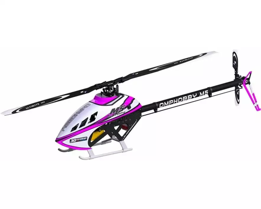 OMPHobby Helikopter M5 Nebula-Pink Bausatz und Rotorblätter