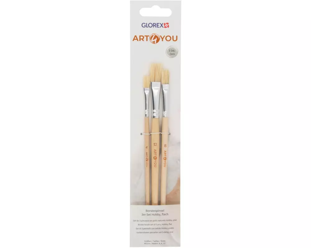 Glorex Glorex Borstenpinsel 3 Stück