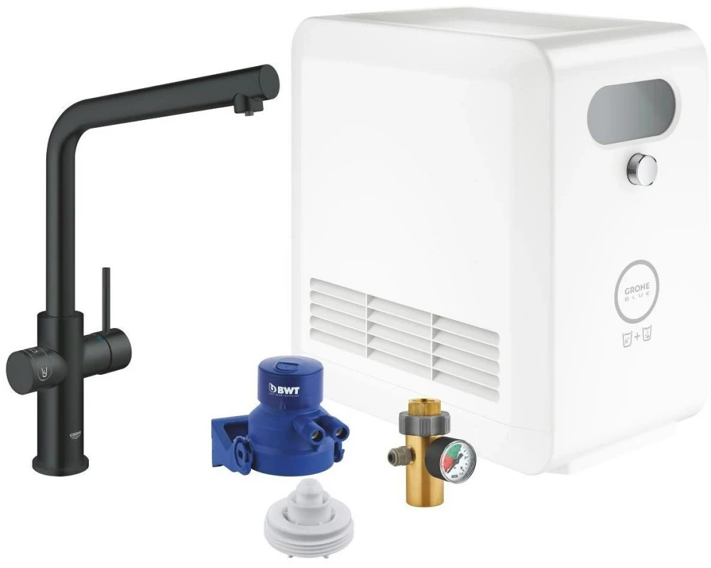 GROHE Küchenarmatur Blue Professional L-Auslauf Samt Schwarz