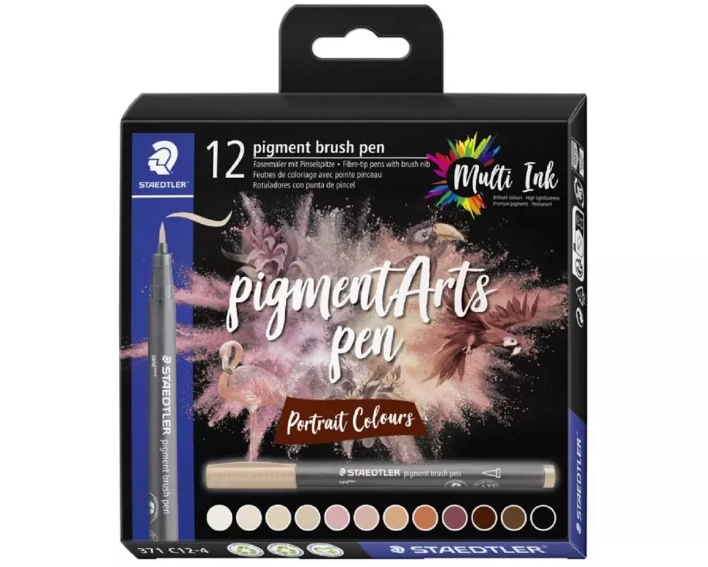 Staedtler Fasermaler Pigment Arts Brush Pen Portrait Colours