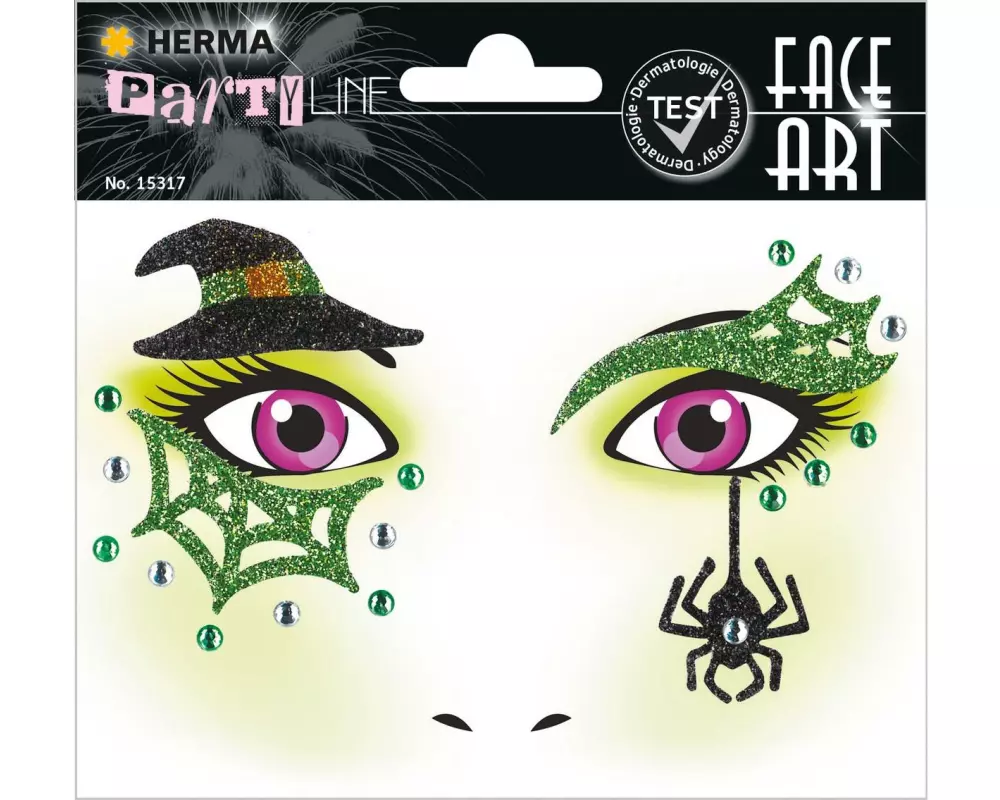 Herma Stickers Tattoos Face Art Hexe, 1 Stück
