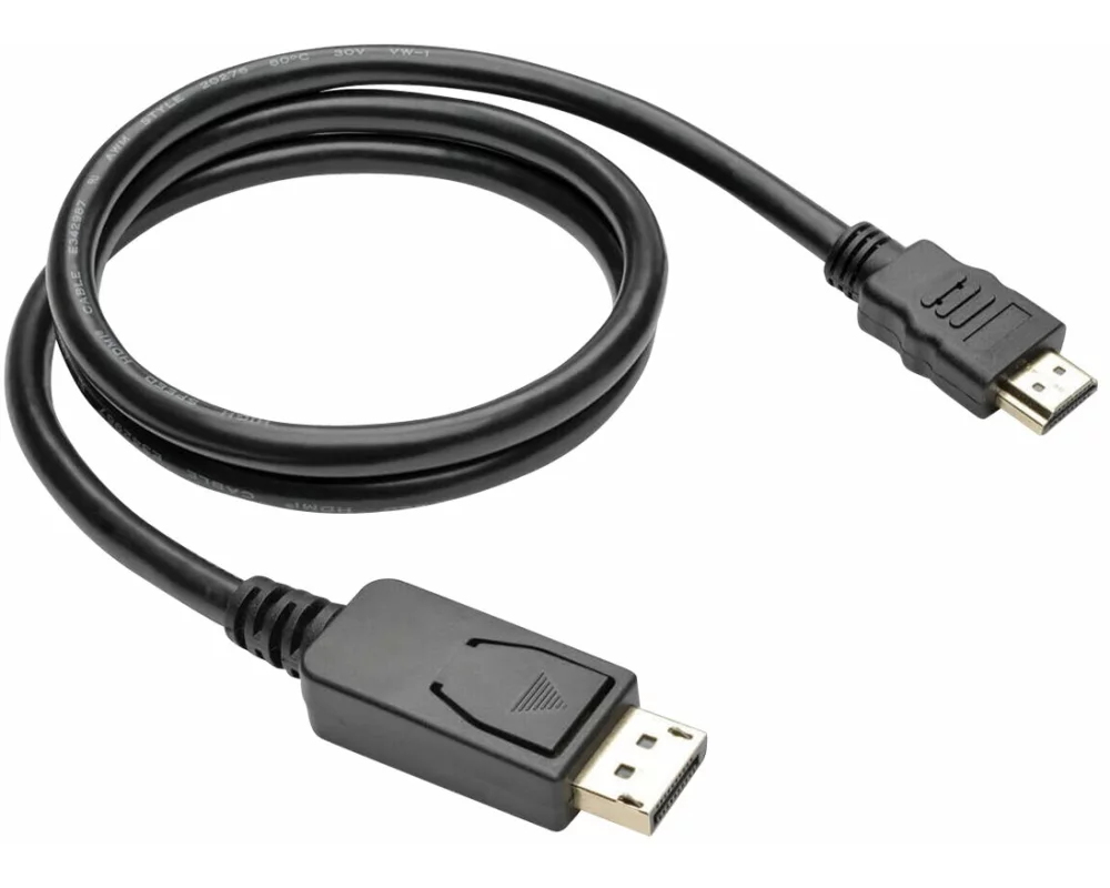 EATON TRIPPLITE DisplayPort 1.2 to HDMI, Adapter Cable, DP with Latches to HDMI, M/M, 4K, 3ft. 0.9m