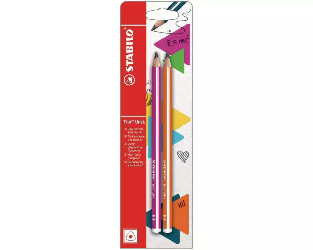 STABILO Bleistift Trio dick HB, Pink/Orange