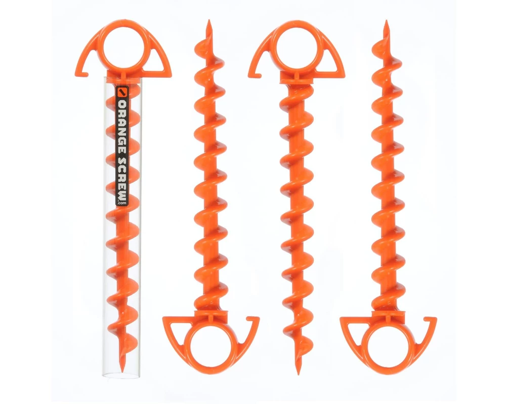 NITE IZE Orange Schraube Ultimativer Erdanker Klein, 4er-Pack