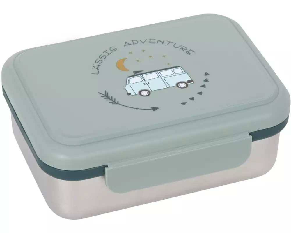 Lässig Lunchbox Adventure Bus Blau/Silber