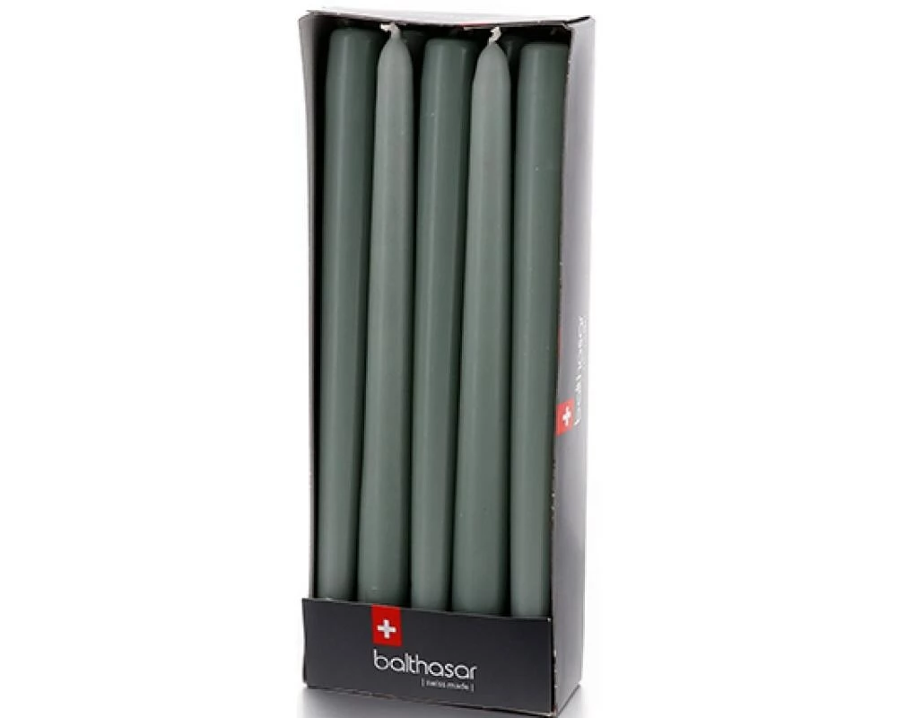 balthasar Etoilekerze 24 cm x 2.2 cm, Hellgrün, 10 Stück