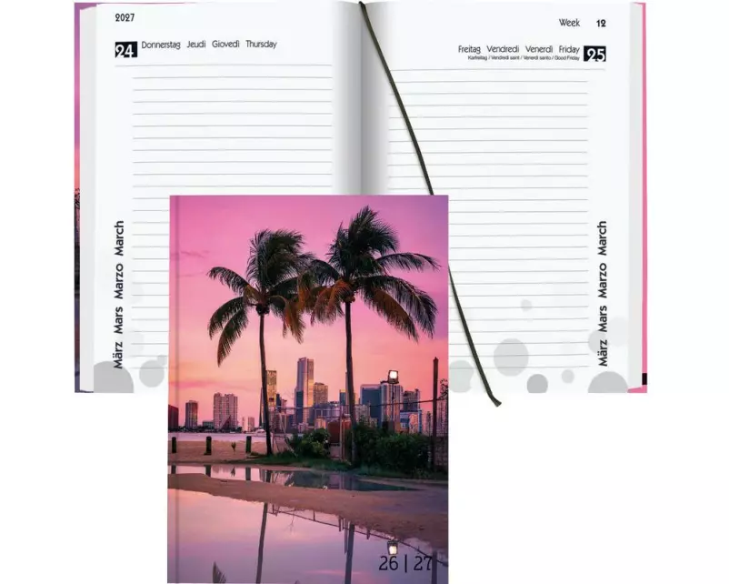 Biella Schulagenda mydiary 2026/27 Miami, 12 x 16.5 cm