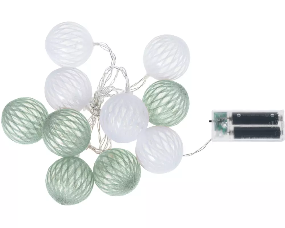 COCON Lichterkette LED Mint/Weiss, 175 cm