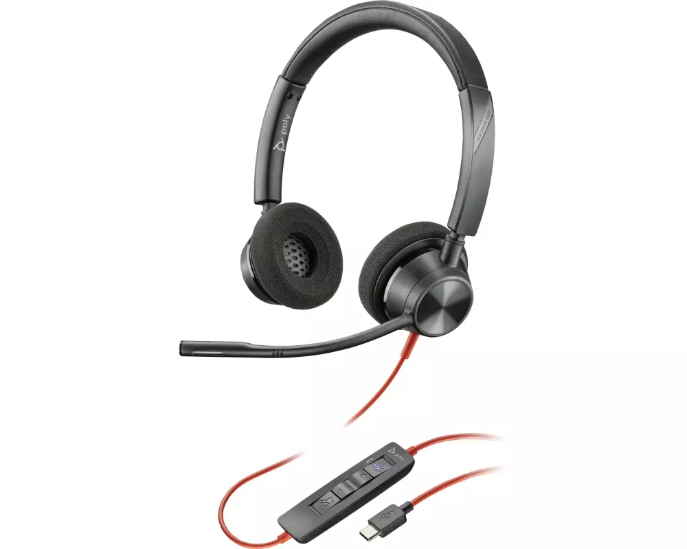 HP Headset Poly Blackwire 3320 MS USB-A/C, Schwarz
