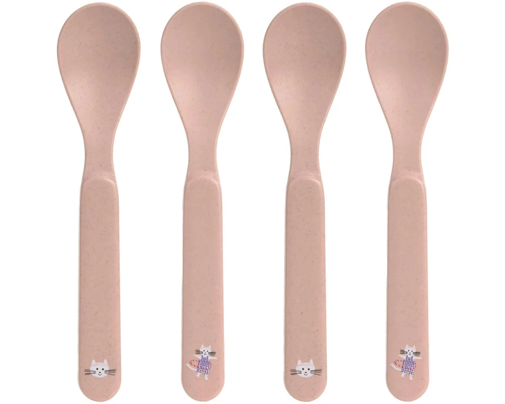 Lässig Kinderlöffel Tiny Team Cat 4 Stück, Braun
