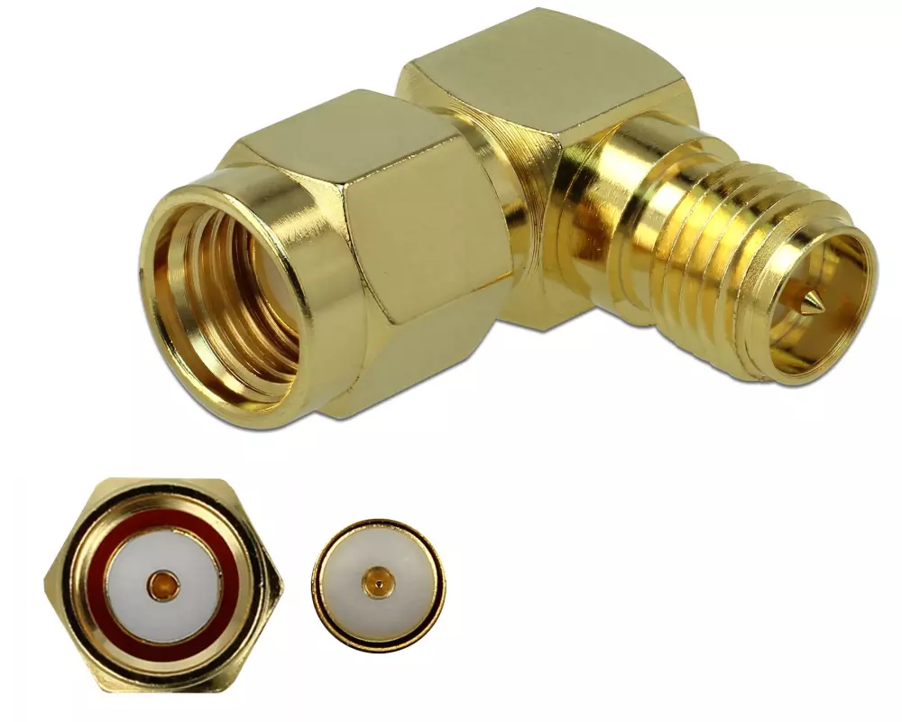 Delock Adapter RP-SMA Stecker (m) - RP-SMA Buchse (f)