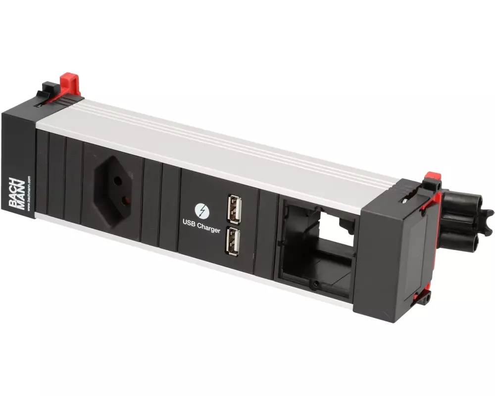 Bachmann Einbausteckerleiste POWER FRAME T13, USB, Custom-ABD Leer