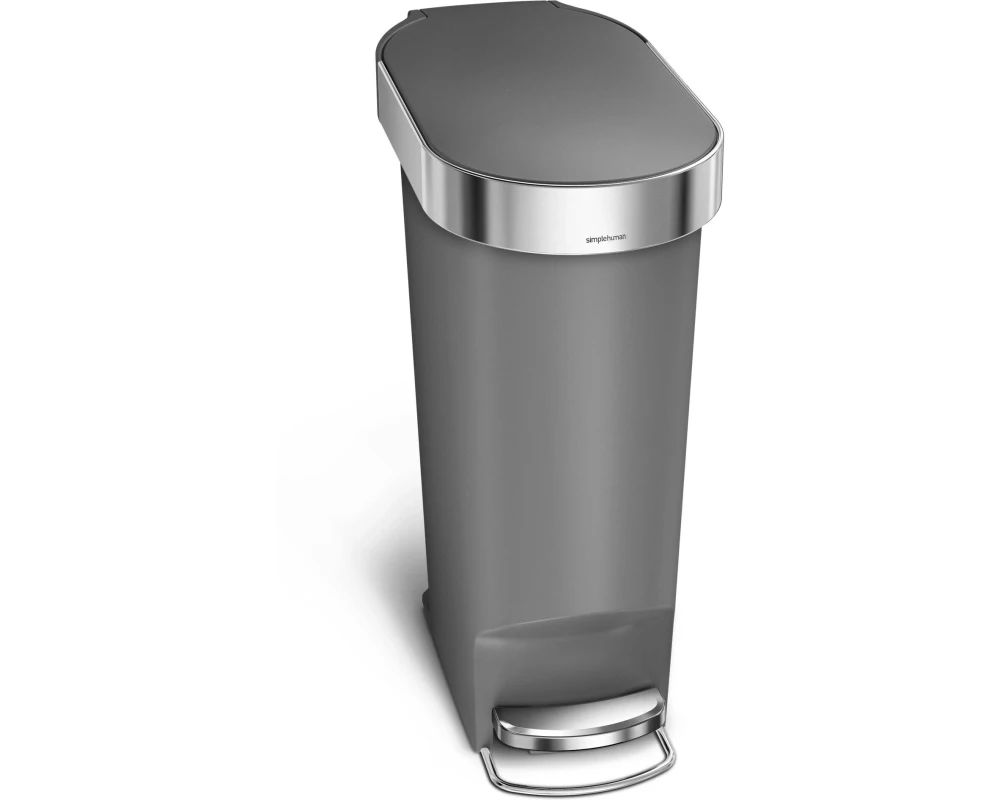 Simplehuman Treteimer Slim Step Can 40 l Grau