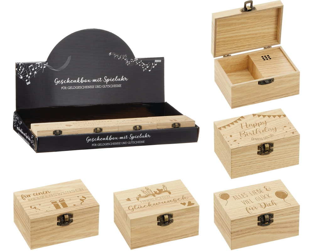 ROOST Spieluhr Music box 10031491 ass. 10x5x7cm