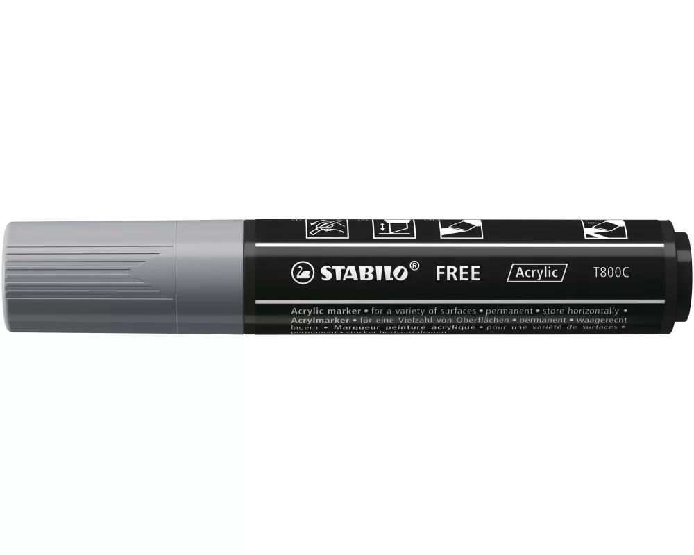 STABILO Acrylmarker Free Acrylic T800C Dunkelgrau