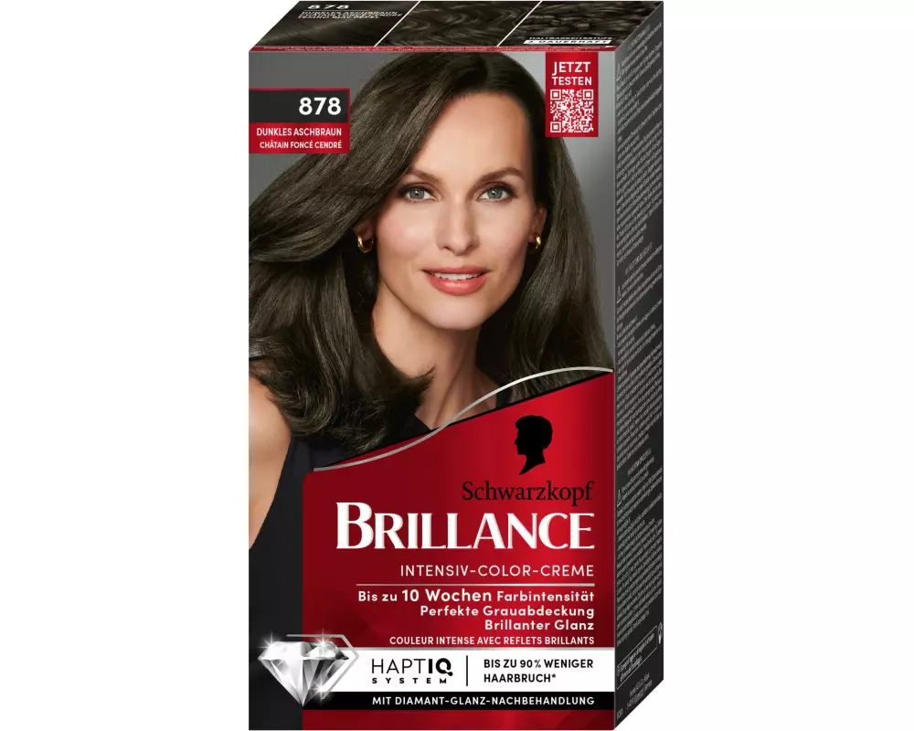 Schwarzkopf BRILLANCE Haarcoloration Brillance 878 Asch-Dunkelbraun