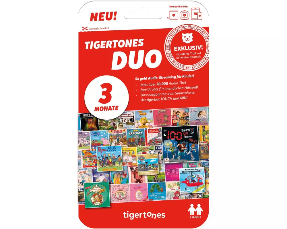Tigermedia tigertones Duo – Ticket Swiss Edition 3 Monate