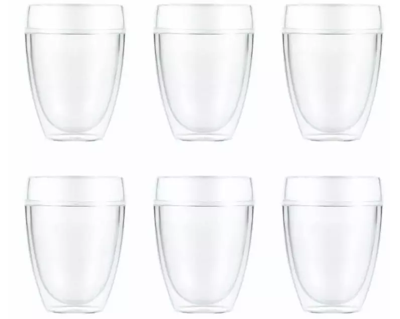 Bodum Thermobecher Pavina Outdoor 350 ml, 6 Stück, Transparent