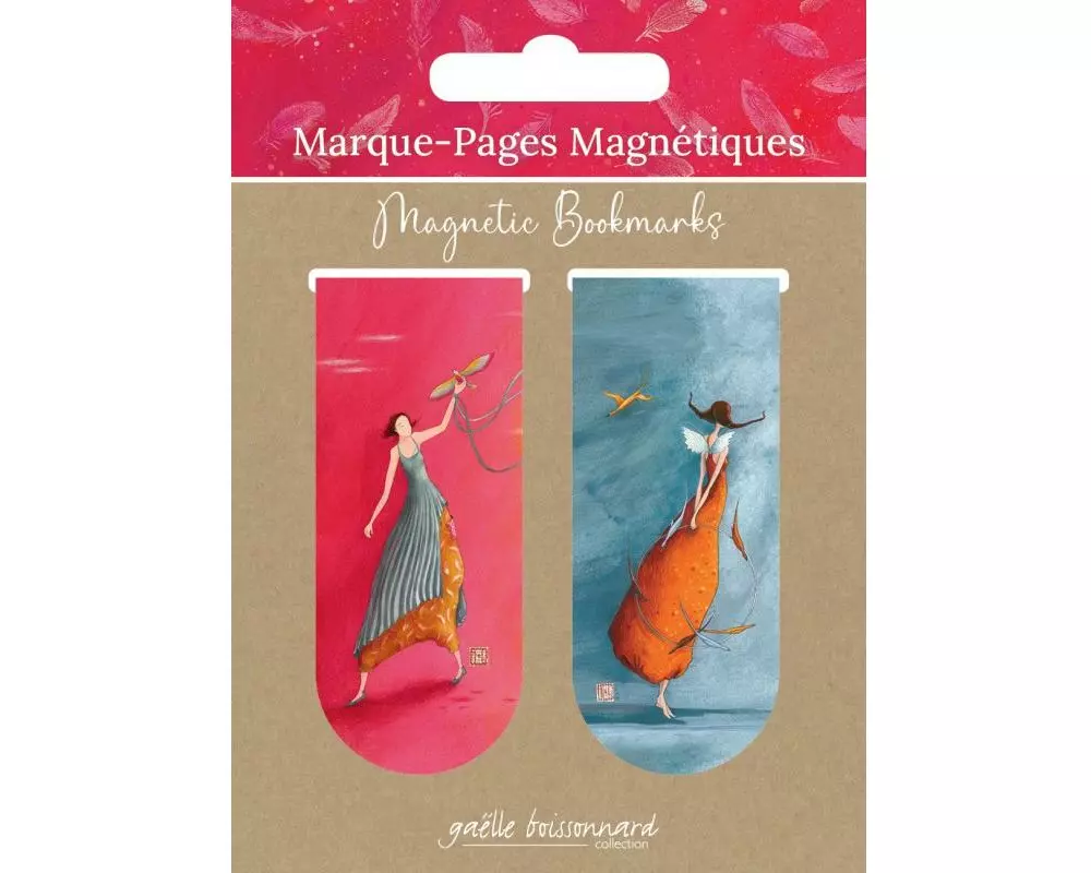 Cart Lesezeichen Gaelle Boissonnard Rot/Blau, 2 Magnete