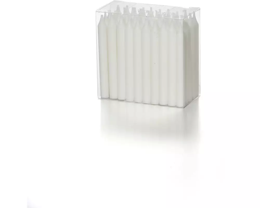 balthasar Kerze Geburtstag 7.5 cm x 0.8 cm, Weiss, 50 Stück