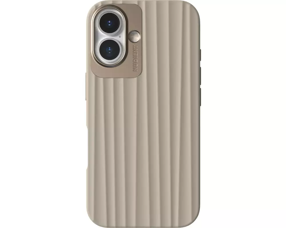 Nudient Back Cover Bold MagSafe iPhone 16 Linen Beige