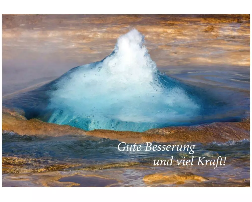 Natur Verlag Genesungskarte Geysir 17.5 x 12.2 cm
