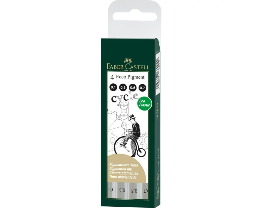 Faber-Castell Fineliner Ecco Pigment 4er Set