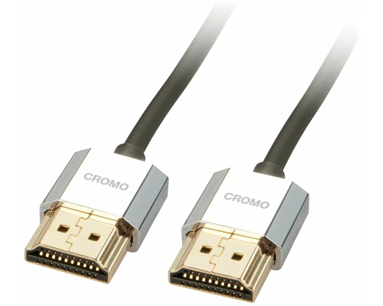 LINDY CROMO Video Cable, HDMI 2.0, HDMI/A-HDMI/A M-M, 0.5m, black, High Speed, with Ethernet