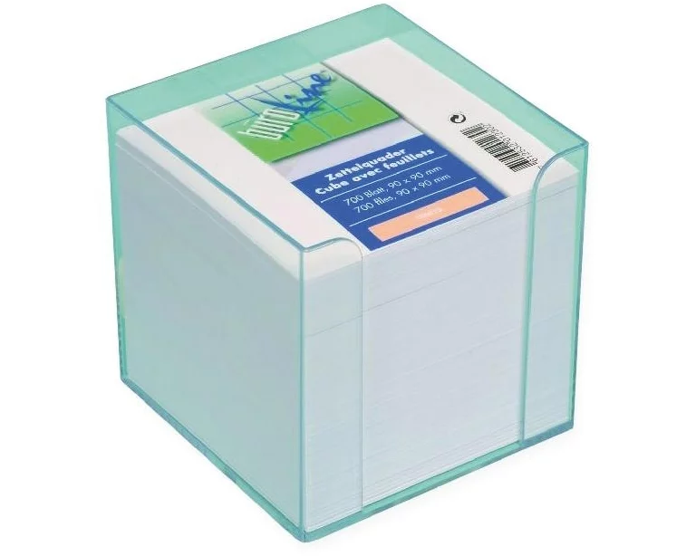 Büroline Notizzettel-Dispenser 9 x 9 x 9 cm, Transparent