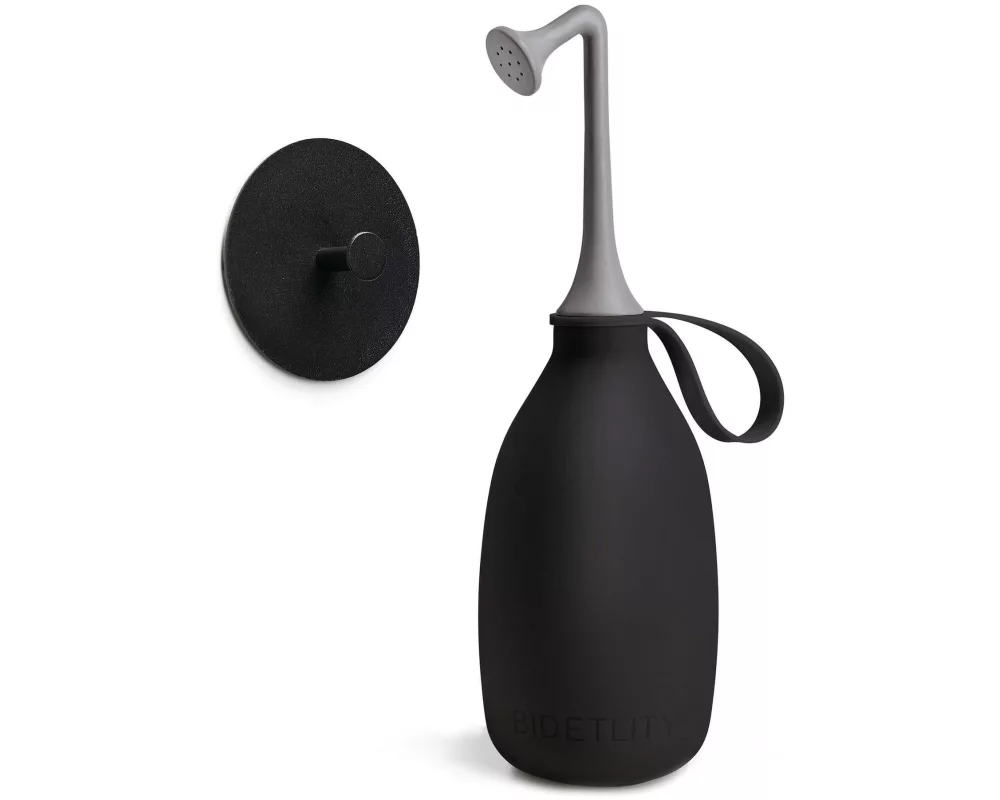Bidetlity Po-Dusche Bidet 450 ml schwarz inkl. Haken schwarz