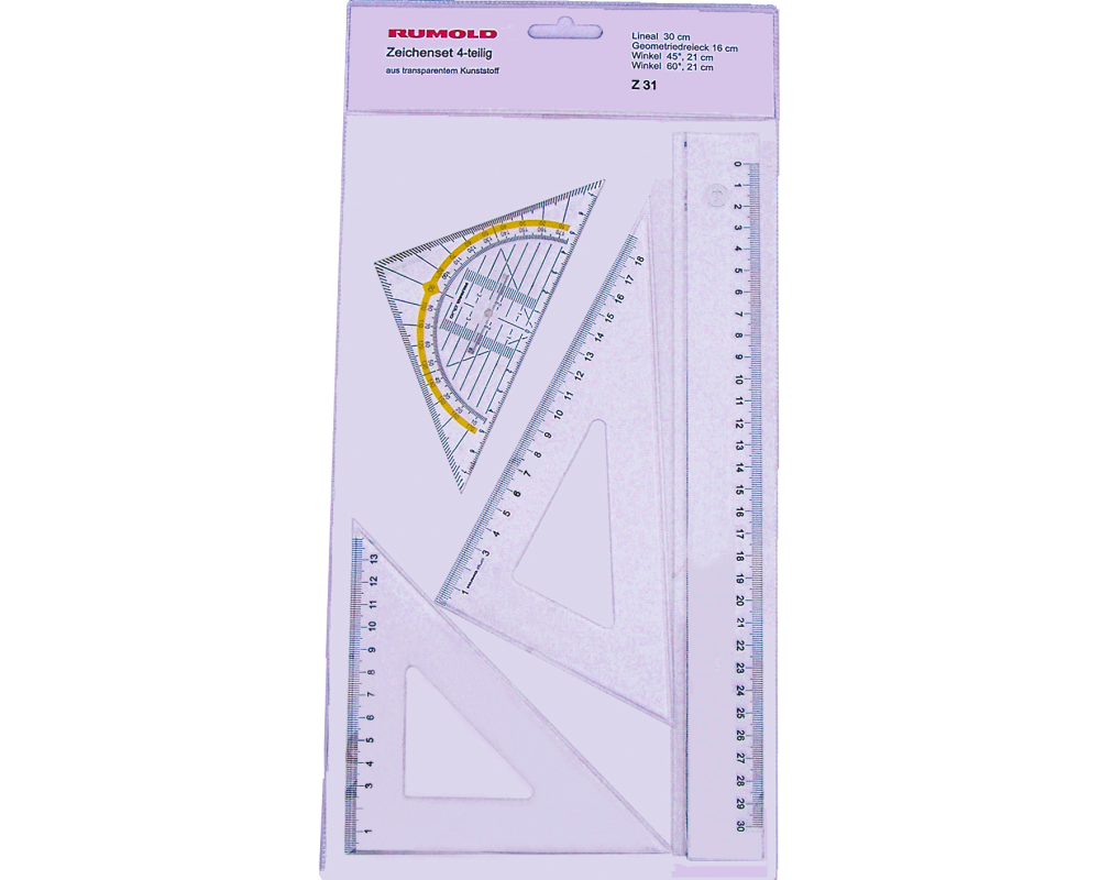 RUMOLD Zeichen-Set Z 31 PP transparent 4-teilig