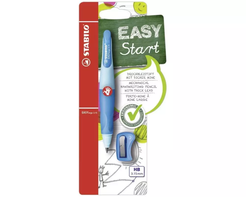 STABILO Minenbleistift EASYergo 3.15 Rechts, Blau